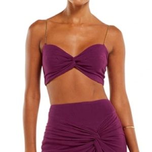 NWT - Vix Solid Dhara Short Top in Purple Size Small